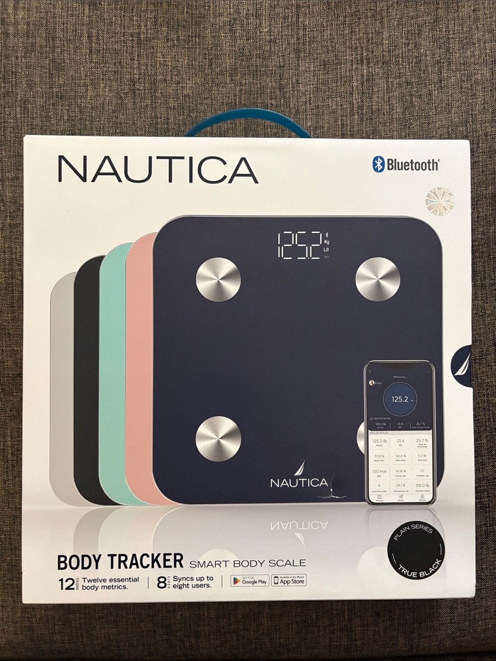 Nautica Smart Body Tracker Scale - Navy Blue